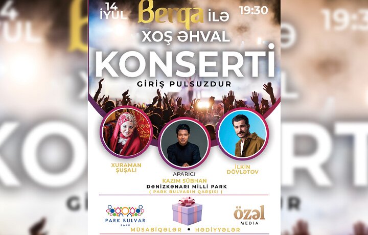 Park Bulvar qarşısında iyulun 13-ü və 14-ü saat 19:30-da Kazım Sübhanın aparıcılığı ilə ölkənin sevimli ulduzları Emil Bədalov, İzzət Bağırov ,Xuraman Şuşalı və İlkin Dövlətov səhnə aldılar.