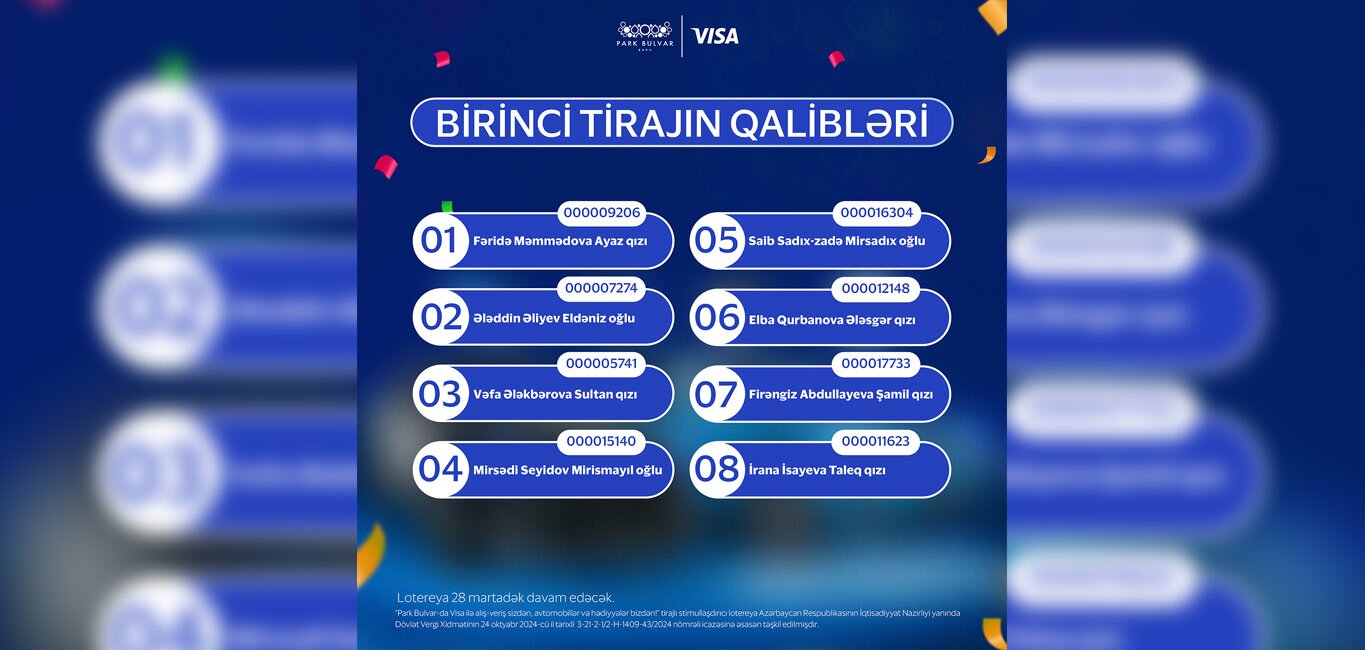 Lotoreyanın ilk tirajının qalibləri bəllidir!